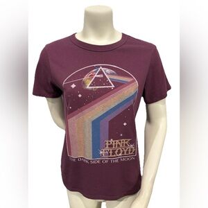 Women’s Pink Floyd Dark Side of the Moon Graphic Tee Maroon Size Small